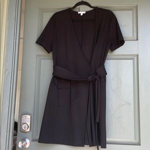Joie black belted wrap dress